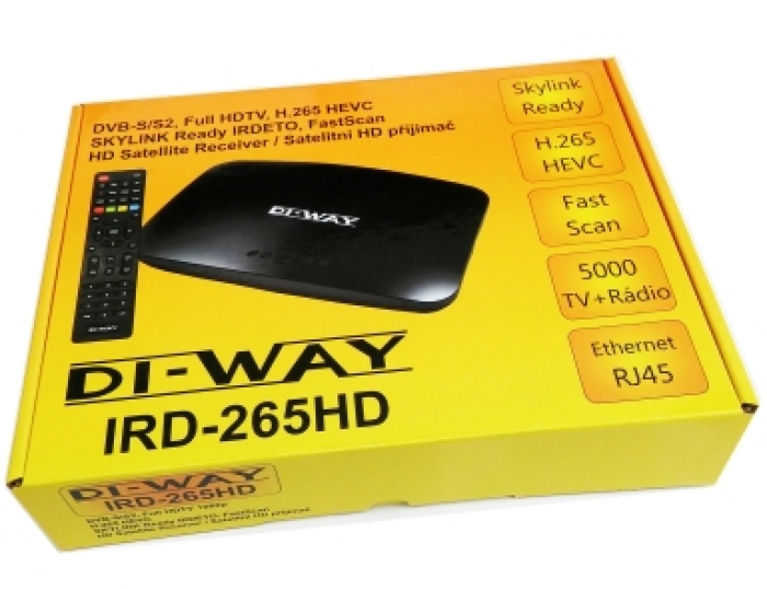 Firmware pro DI-WAY IRD-265HD Irdeto Skylink Ready verze 02.2020   rozšíření o Freesat Fast Scan